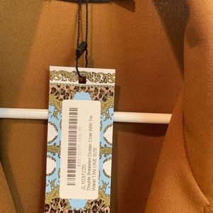 Double Breasted Duster Coat with Tie Waist